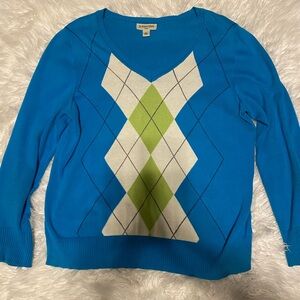 St. John’s Bay Sweater Blue/Green/White